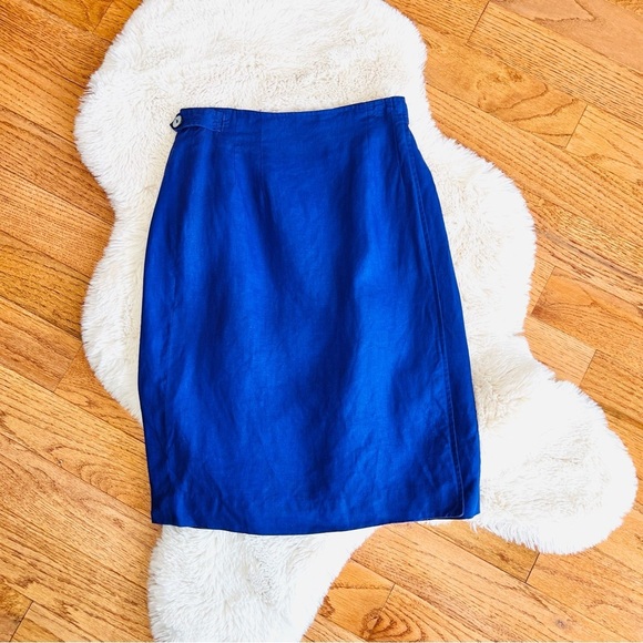 Talbots 100% Irish Linen Wrap Skirt - Picture 1 of 5